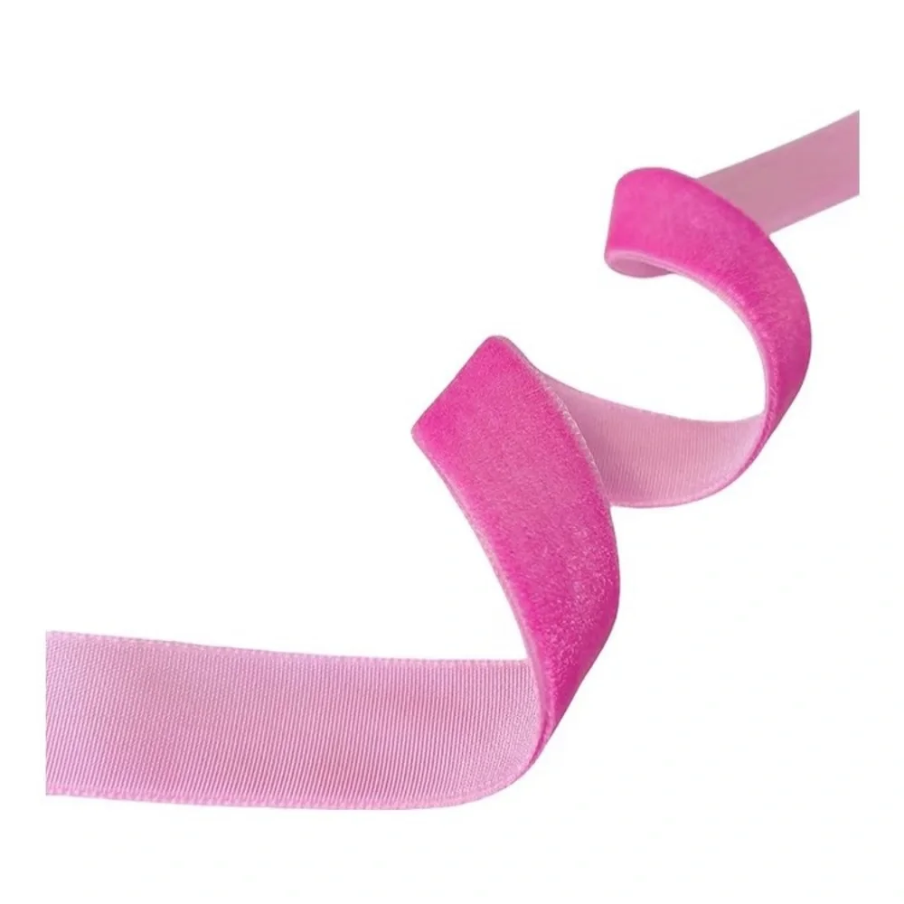 Abbaoww Hot Pink Velvet Ribbon 1/2 Inch Wide 50 Yards for Gift Wrapping & Crafts